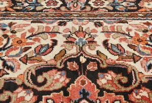 Cream Floral Tribal 5'0X8'5 Hamedan Persian Rug