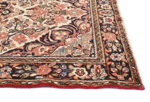 Cream Floral Tribal 5'0X8'5 Hamedan Persian Rug