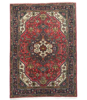 Vintage Red Traditional 3X5 Tabriz Persian Rug