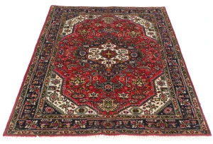 Vintage Red Traditional 3X5 Tabriz Persian Rug