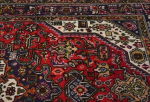 Vintage Red Traditional 3X5 Tabriz Persian Rug