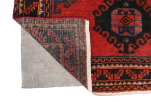 Vintage Red Geometric Tribal 4'4X7'7 Hamedan Persian Rug