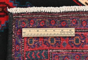 Vintage Geometric Plum 4X5 Bidjar Persian Rug