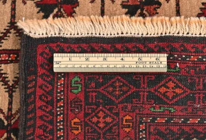 Vintage Cream Tribal 3X5 Balouch Persian Rug