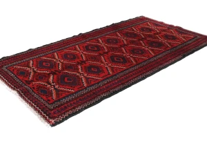 Vintage Red Tribal 3X6 Balouch Persian Rug