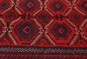 Vintage Red Tribal 3X6 Balouch Persian Rug