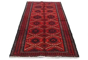 Vintage Red Tribal 3X6 Balouch Persian Rug