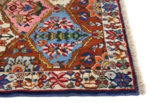 Vintage Rusty Red Floral 3X5 Bakhtiari Persian Rug
