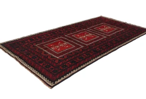 Vintage Red Tribal 4X7 Balouch Persian Rug