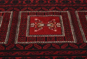 Vintage Red Tribal 4X7 Balouch Persian Rug