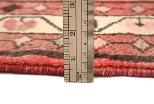 Vintage Bittersweet Red Floral Tribal 3'7X6'0 Hamedan Persian Rug