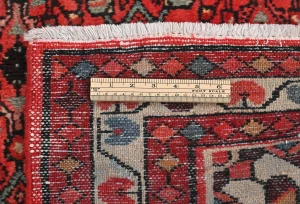 Vintage Bittersweet Red Floral Tribal 3'7X6'0 Hamedan Persian Rug