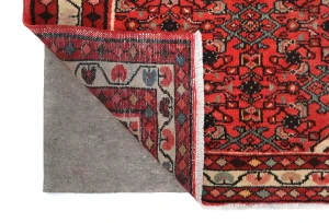 Vintage Bittersweet Red Floral Tribal 3'7X6'0 Hamedan Persian Rug