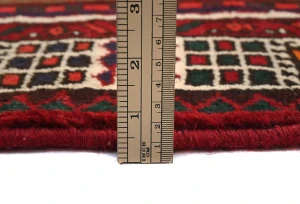 Vintage Red Tribal 3X7 Meshkin Persian Rug