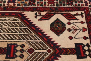 Vintage Red Tribal 3X7 Meshkin Persian Rug