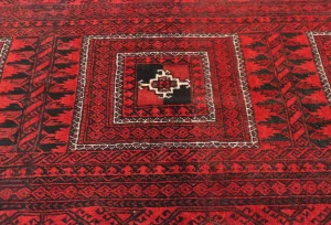 Vintage Red Tribal 3X6 Balouch Persian Rug