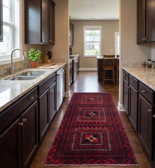 2'11 x 5'8 Hand Knotted Balouch Tribal Persian Wool Rug