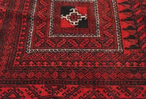 Vintage Red Tribal 3X6 Balouch Persian Rug