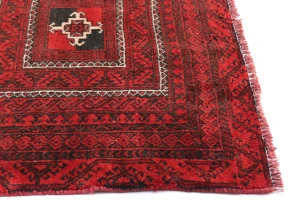 Vintage Red Tribal 3X6 Balouch Persian Rug