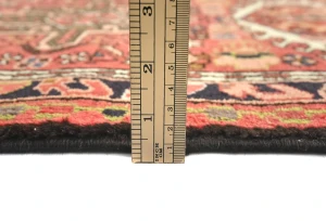 Vintage Red Geometric 2X10 Karajeh Persian Runner Rug