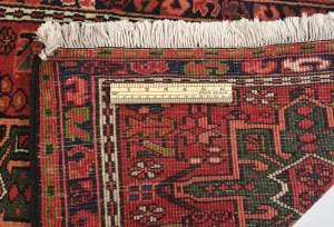 Vintage Red Geometric 2X10 Karajeh Persian Runner Rug