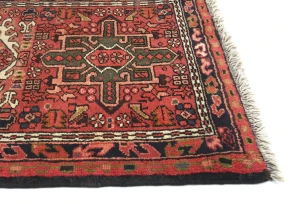 Vintage Red Geometric 2X10 Karajeh Persian Runner Rug