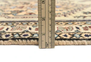 Vintage Beige Tribal 2X10 Ardabil Persian Runner Rug