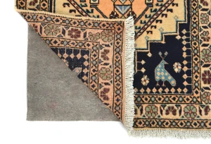 Vintage Beige Tribal 2X10 Ardabil Persian Runner Rug