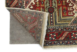 Vintage Cream Floral 3X12 Tabriz Persian Runner Rug