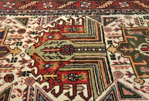 Vintage Cream Floral 3X12 Tabriz Persian Runner Rug