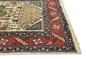 Vintage Cream Floral 3X12 Tabriz Persian Runner Rug