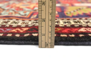 Vintage Purple Geometric 2'6X9'7 Ardabil Persian Runner Rug