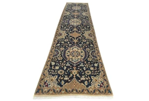 Purple-navy Classic 3X13 Nain Persian Runner Rug