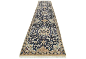 Purple-navy Classic 3X13 Nain Persian Runner Rug