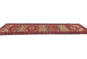 Semi Antique Red Tribal 3'2X10'6 Meshkin Persian Runner Rug