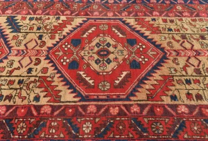 Semi Antique Red Tribal 3'2X10'6 Meshkin Persian Runner Rug
