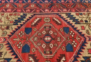 Semi Antique Red Tribal 3'2X10'6 Meshkin Persian Runner Rug