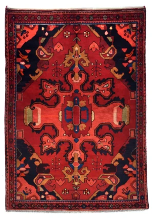 Vintage Red Tribal Floral 4'7X6'6 Lilian Persian Rug