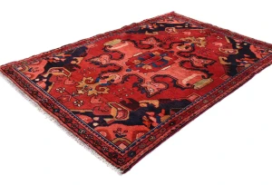 Vintage Red Tribal Floral 4'7X6'6 Lilian Persian Rug