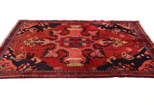 Vintage Red Tribal Floral 4'7X6'6 Lilian Persian Rug