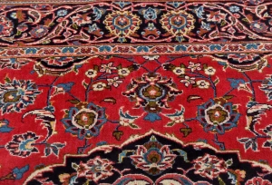 Vintage Red Traditional Floral 5X7 Kashan Persian Rug