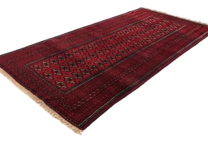 Vintage Red Tribal 4X7 Turkoman Persian Rug