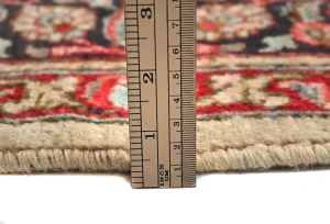 Semi Antique Cream Traditional 4'8X6'2 Mashad Persian Rug