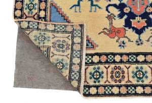 Vintage Red Pictoral Traditional 4X6 Tabriz Persian Rug