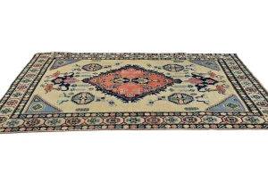 Vintage Red Pictoral Traditional 4X6 Tabriz Persian Rug