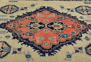 Vintage Red Pictoral Traditional 4X6 Tabriz Persian Rug