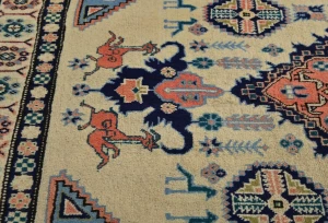 Vintage Red Pictoral Traditional 4X6 Tabriz Persian Rug