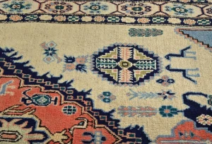 Vintage Red Pictoral Traditional 4X6 Tabriz Persian Rug