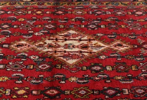 Vintage Red Floral Tribal 4X6 Hamedan Persian Rug