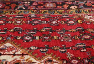 Vintage Red Floral Tribal 4X6 Hamedan Persian Rug